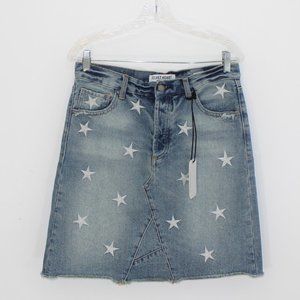 VELVET HEART Denim Skirt Stars Distressed